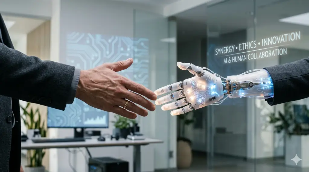 ai human handshake ethical synergy